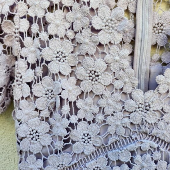 Shoshanna Lavender Crochet Lace Sheath Dress - Picture 6 of 8